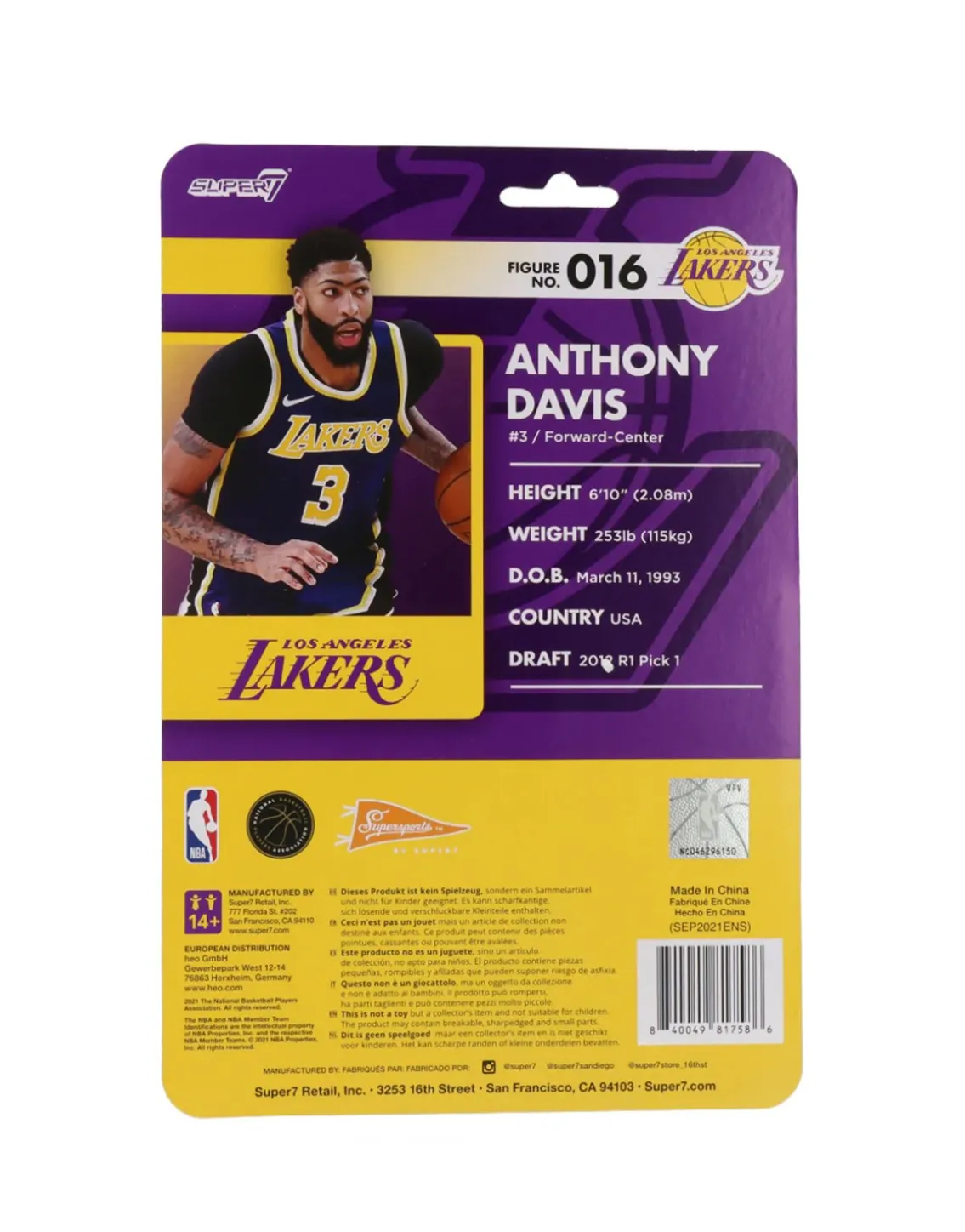 Anthony Davis (Purple Statement)- ReAction figure