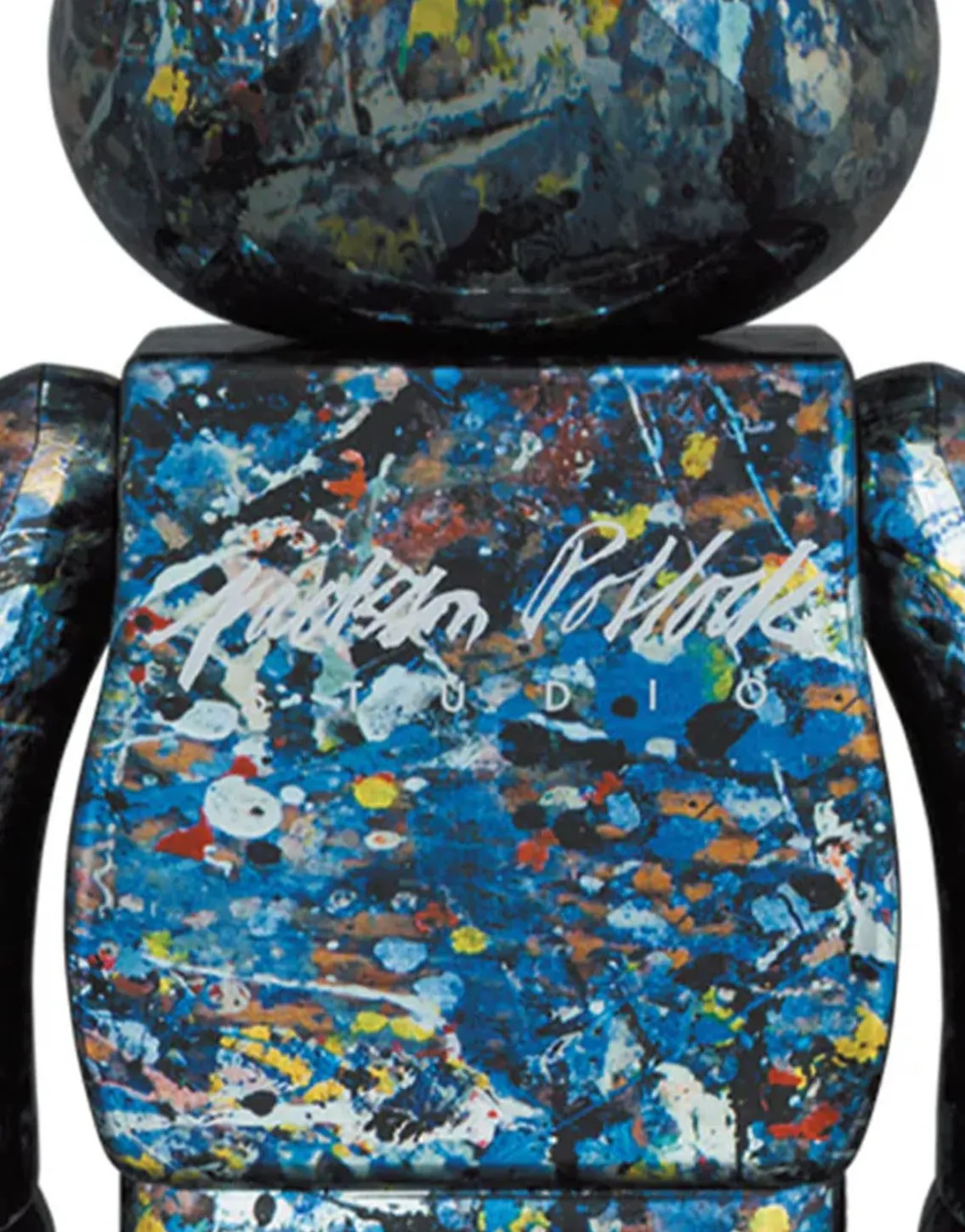 Be@rbrick Jackson Pollock Studio Chrome