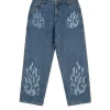 Flamepuzz Relaxed Denim Pants