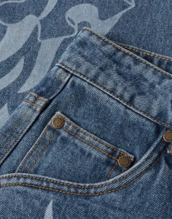 Flamepuzz Relaxed Denim Pants