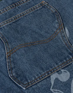 Flamepuzz Relaxed Denim Pants