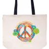 Peace, Love & Skateboarding Tote Bag