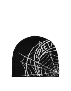 Spiderweb Skully Beanie